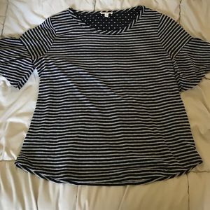 Jane & Delancey bell sleeve black blouse